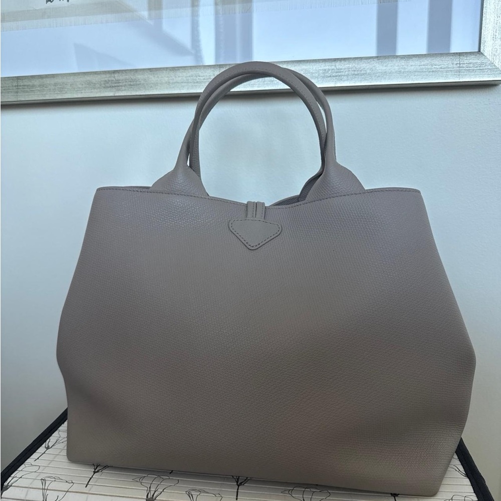 Longchamp Le Roseau L cowhide leather handbag - Picture 3 of 12